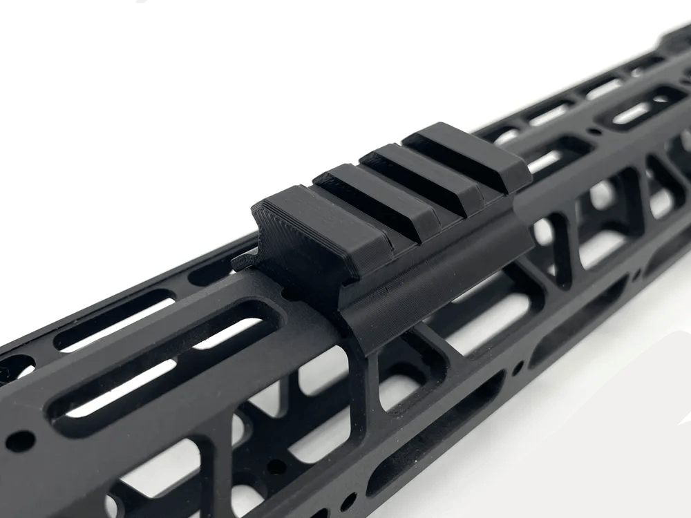 2pc M-LOK Snap-In Picatinny Rail Adapter 3 Slot Polymer Section
