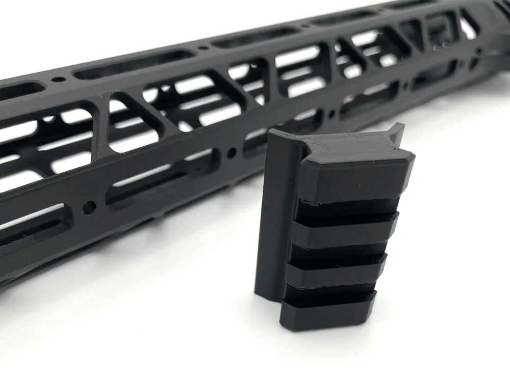 2pc M-LOK Snap-In Picatinny Rail Adapter 3 Slot Polymer Section