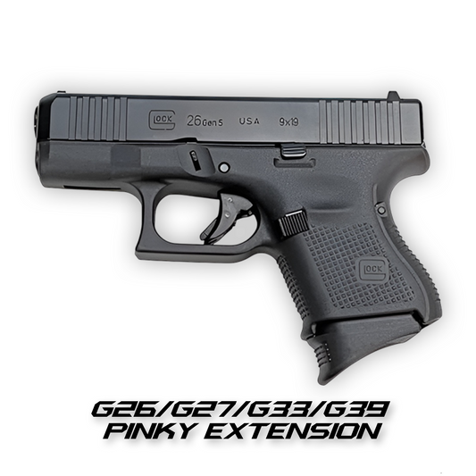 2PK Magazine Grip Extension for Glock 26 27 33 39 Gen 1-3