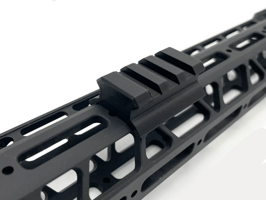 2pc M-LOK Snap-In Picatinny Rail Adapter 3 Slot Polymer Section