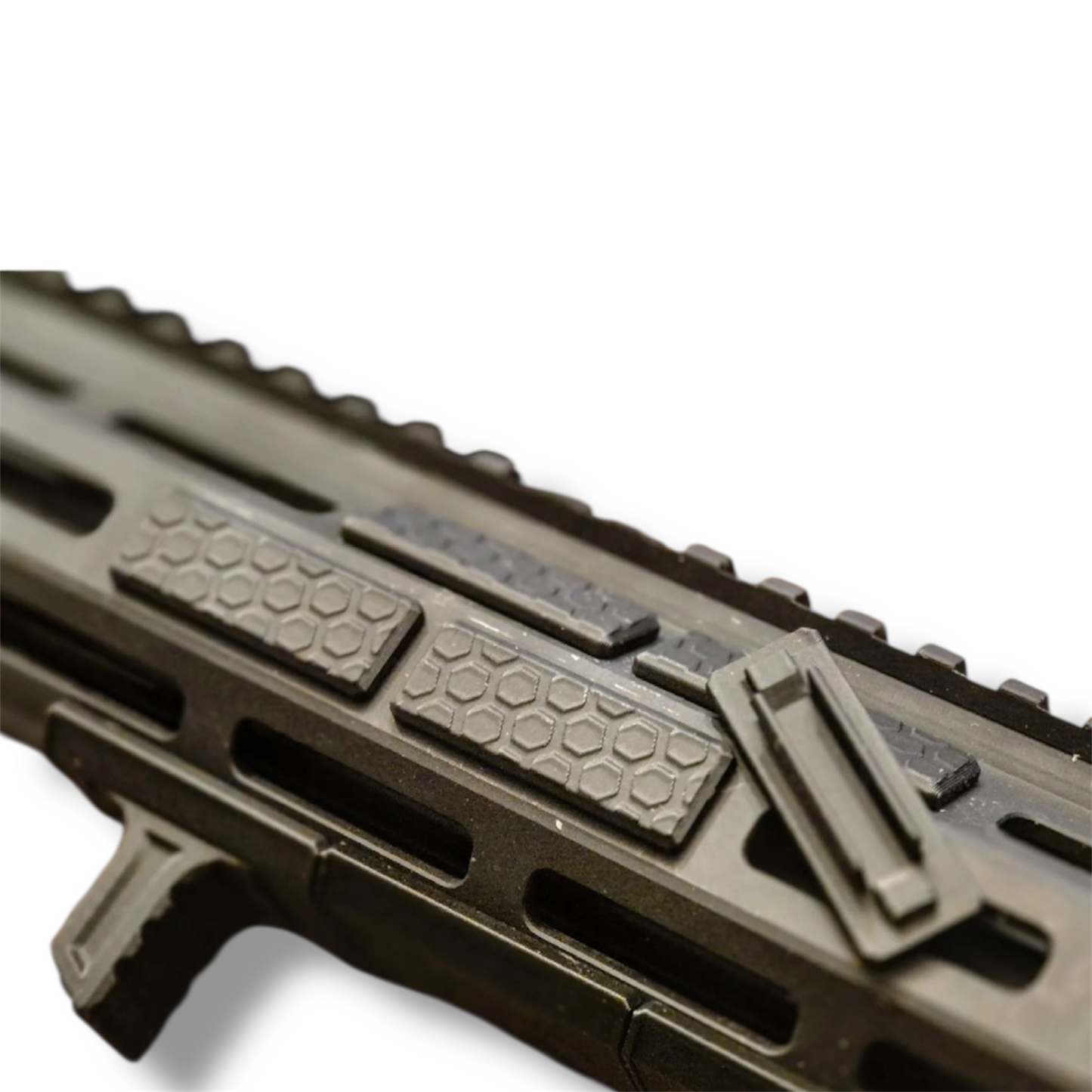 12pc M-LOK Rail Cover Set Honeycomb Texture Snap-In Panels Black/FDE