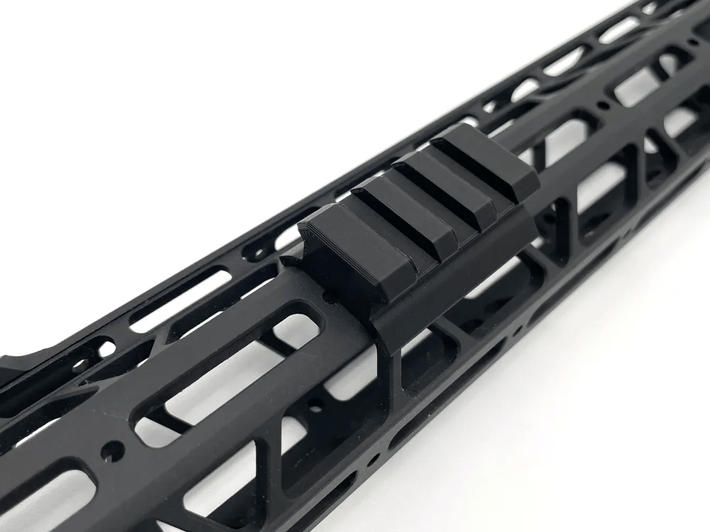 2pc M-LOK Snap-In Picatinny Rail Adapter 3 Slot Polymer Section
